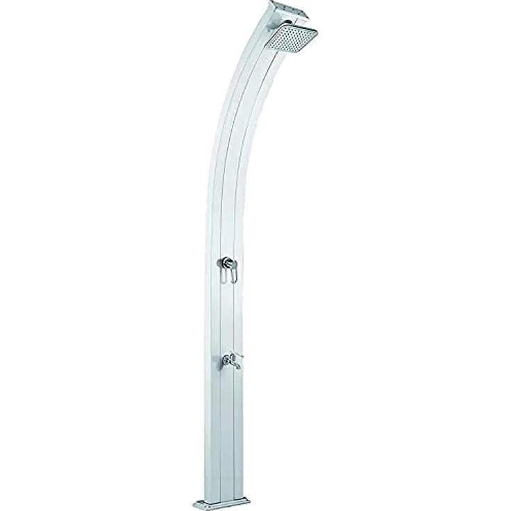 POOLSTAR Solardusche FORMIDRA 30L SPRING Aluminium Dusche Gartendusche Pooldusche silber