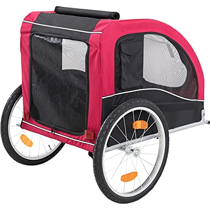 Trixie Fahrrad-Anhänger schwarz-rot L: 75 × 86 × 80 (145) cm – Bild 7