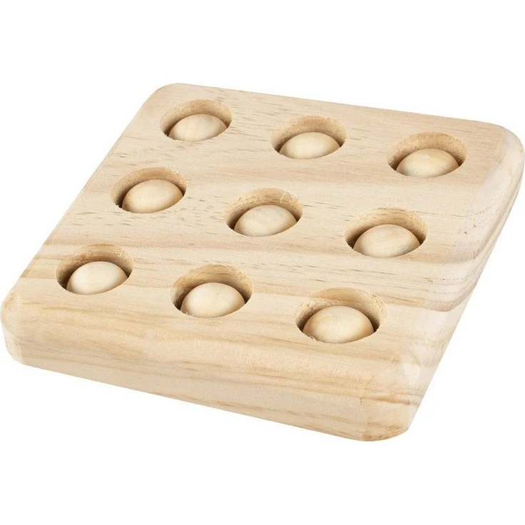 DUVO+ Sniffle'n Snack Puzzle Gus, Tier-Intelligenzspielzeug für Kaninchen und Nager, Holz, beige, 12,5 x 12,5 x 2,5 cm
