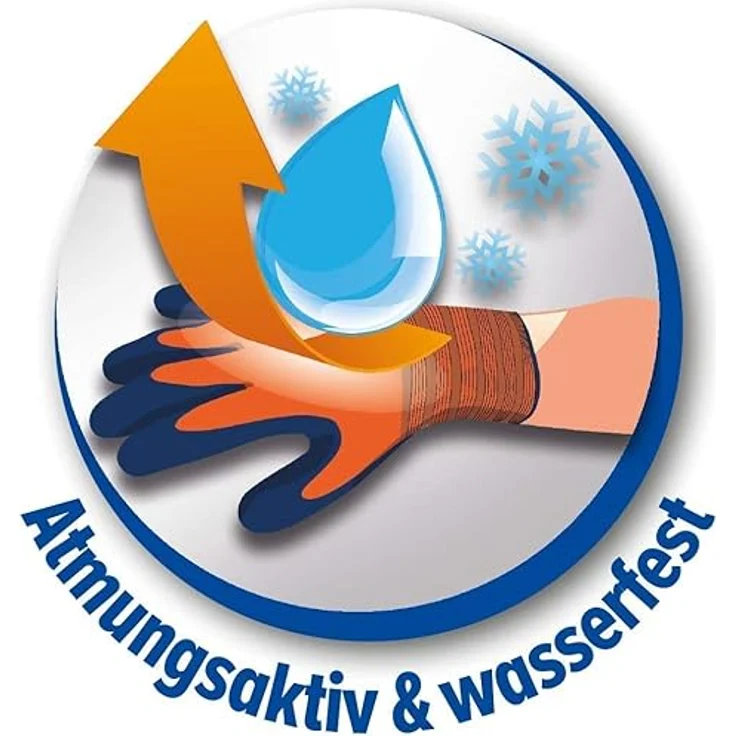 Spontex Winter Worker Waterproof Handschuhe, Wasserfeste Arbeitshandschuhe mit zweilagigem Innenfutter, hoher Kälteschutz, Latexbeschichtung, Größe XXL, Orange/Schwarz – Bild 3