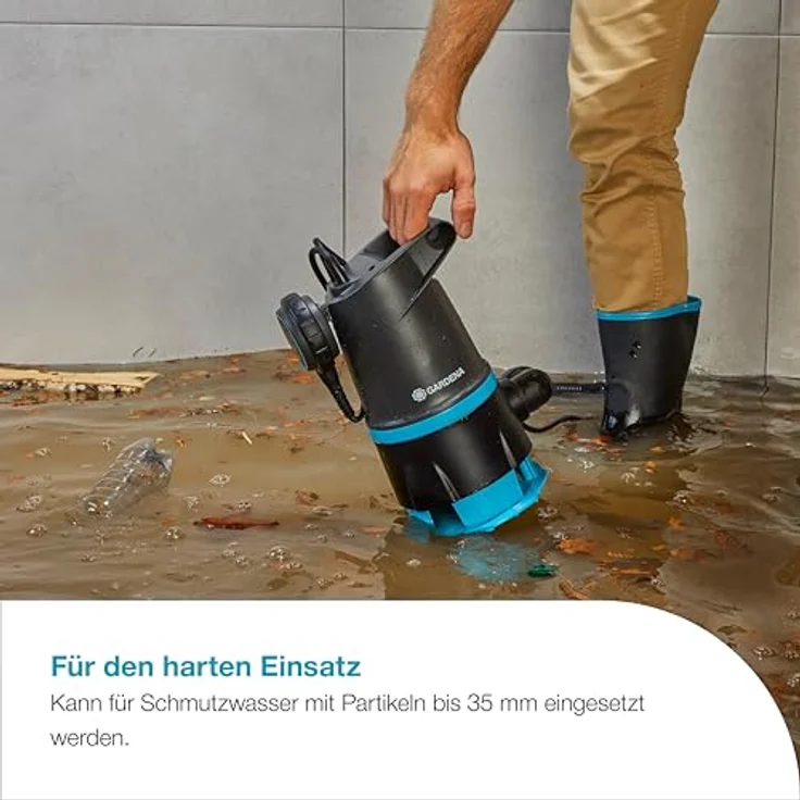 Gardena Klar-/Schmutzwasser-Tauchpumpe 20000 BASIC (9018-47), leistungsstarke 2-in-1 Pumpe mit 20.000 l/h Förderleistung – Bild 4