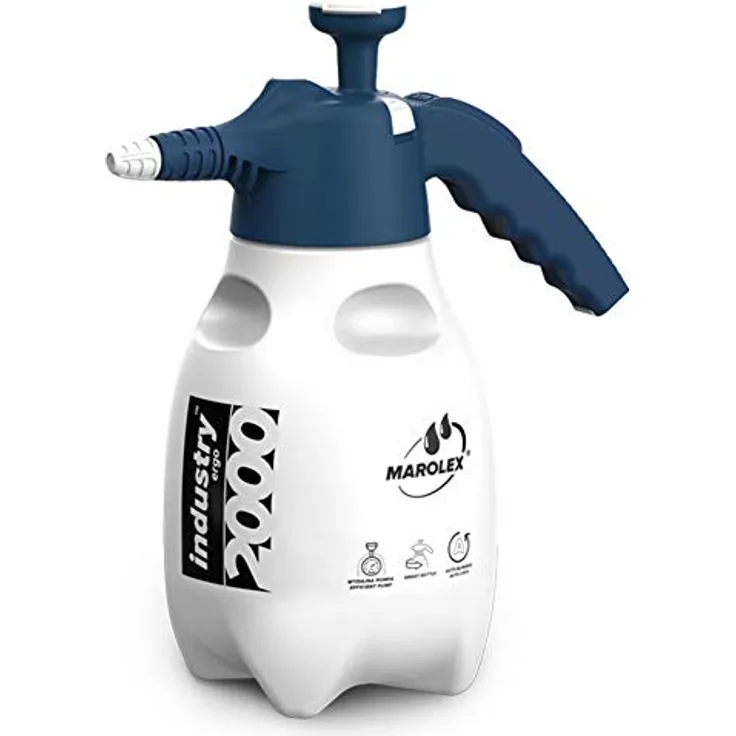 Marolex Handspritzgerät Industry Ergo Alka 2000, Drucksprüher mit EPDM Dichtung und 0,4 MPa Betriebsdruck, 3D-Flex-System für schwer erreichbare Ecken