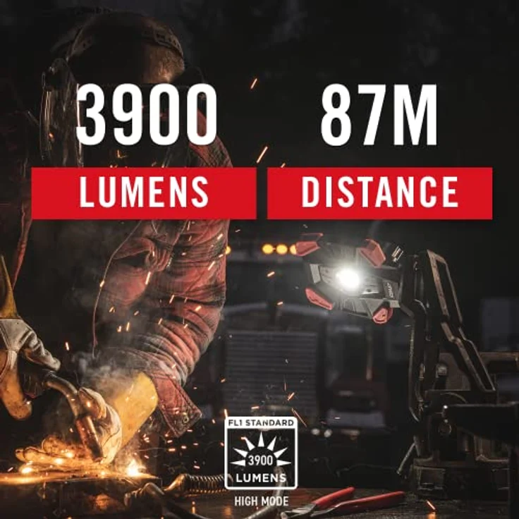 Coast CL40R 3900 Lumen wiederaufladbare Dual Power drehbare LED-Aluminium-Klemmleuchte mit Weitwinkel-Flutlicht – Bild 2