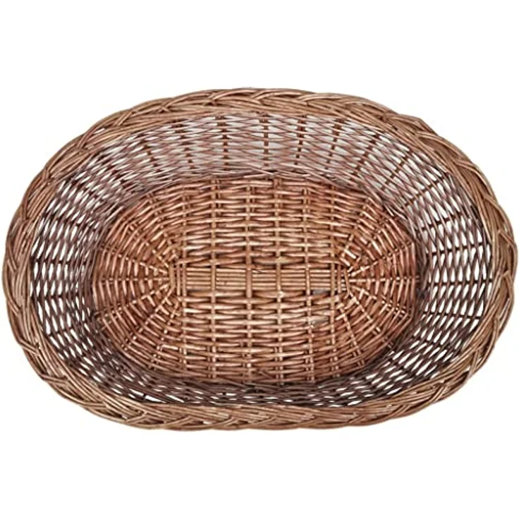 vidaXL Hundebett Haustierbett Hundemöbel Haustierbett Bett Hunde Hundekorb Katzenkorb Hundeschlafplatz Weide Natur 50 cm – Bild 3