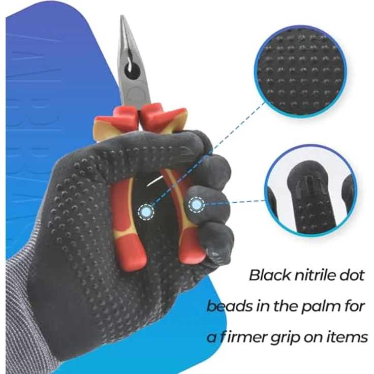 Mustbau Arbeitshandschuhe 12/6/3 Pack, Abriebfest Gartenhandschuhe Montagehandschuhe, Nitrilbeschichtung, Touchscreen-fähig – Bild 8