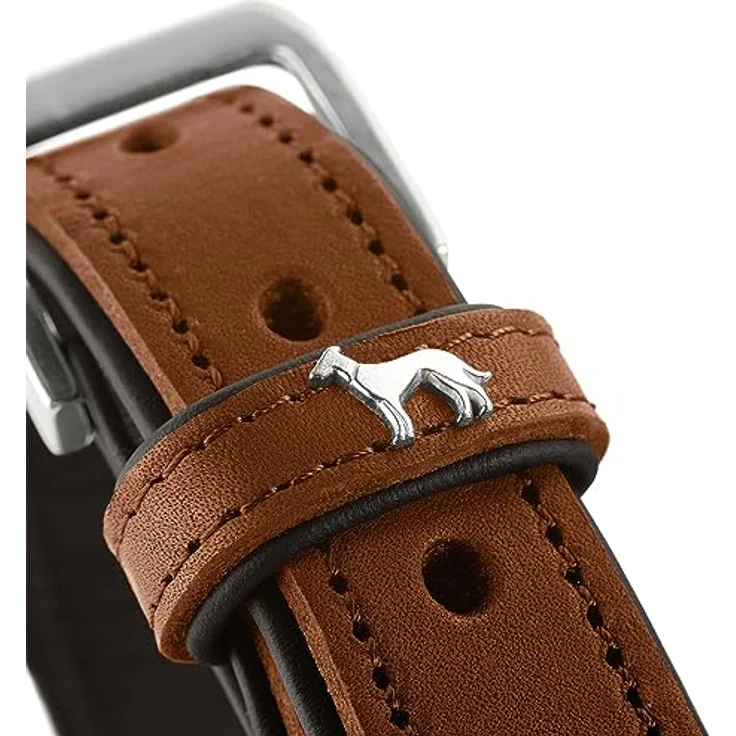 Hunter Hunde-Halsband Larvik cognac-schwarz S-M – Bild 3