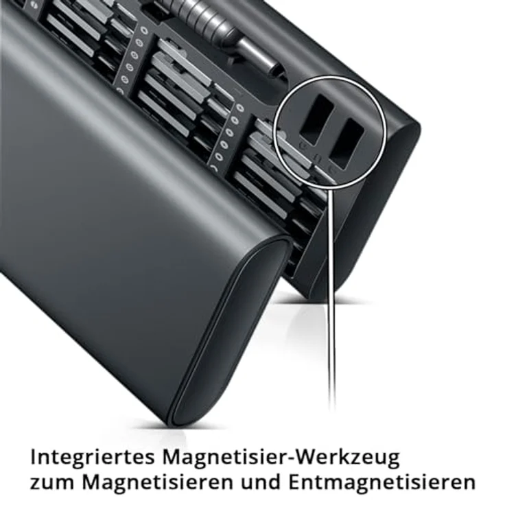 STAHLWERK Präzisions-Schraubendreher Set PSS-51, 51-teiliges Feinmechanik Set mit Chrom-Vanadium-Bit-Set und Magnetisier-Werkzeug – Bild 4