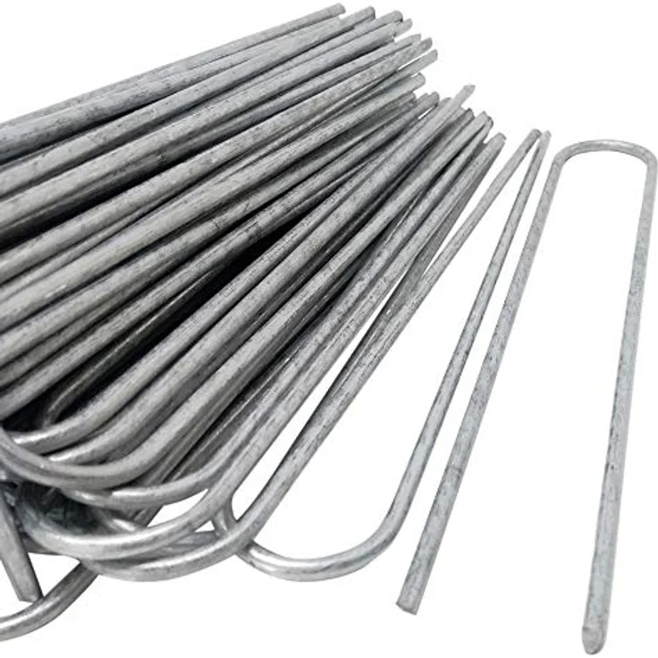 ToCi 50 Stück Erdanker 200 x 25 mm - Verzinkt, Stahldraht, Ø 3,8mm - Bodenanker zur Befestigung von Unkrautvlies, Folien, Schläuchen in harten Böden – Bild 5