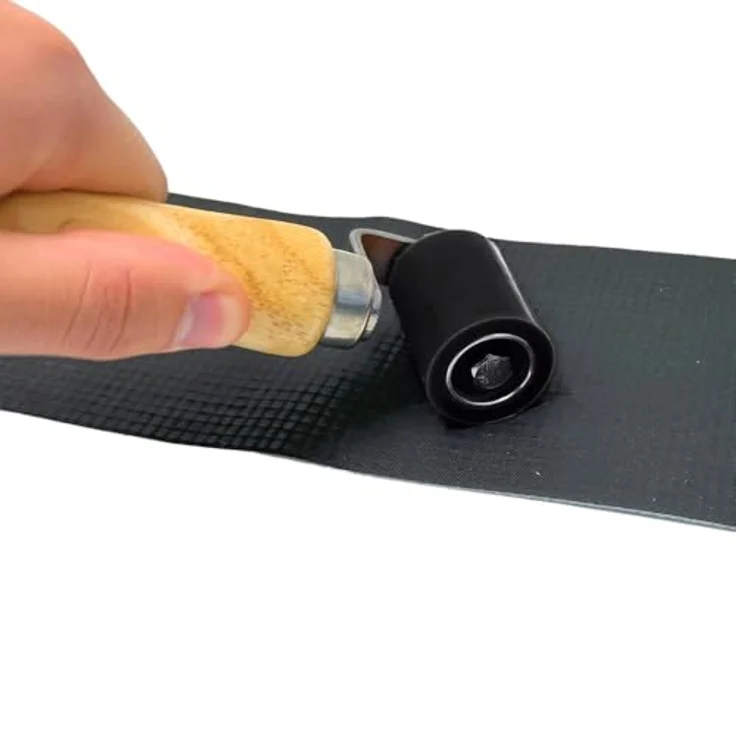 HSS Premium Kombi Roller Silikon Andrückrolle & Metall Eckenroller, ergonomischer Holzgriff für präzise Abdichtungen und vielseitigen Einsatz – Bild 3