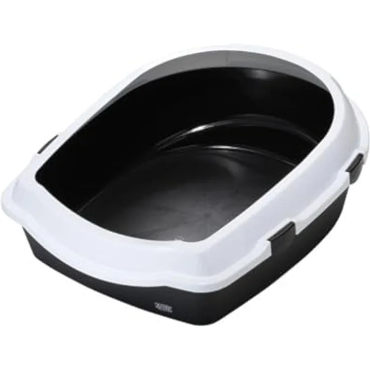 Europet Bernina 441-174333 Katzentoilette mit Rand Jumbo, 56 x 70 x 27 cm, Farbe schwarz