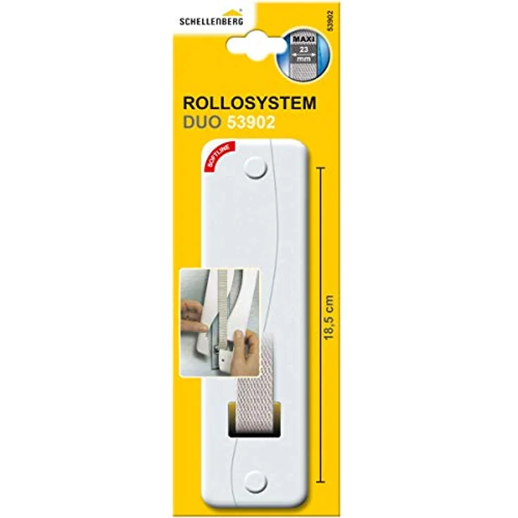 Schellenberg 53902 Duo Abdeckplatte für Gurtwickler/Lochabstand, weißer, Abstand Loch 18,5 cm – Bild 1