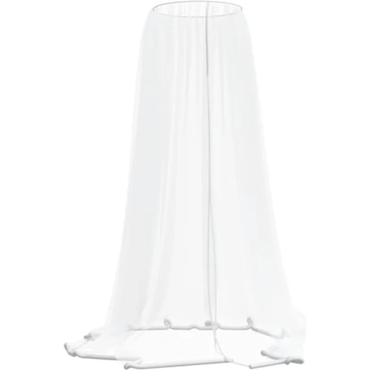 vidaXL Moskitonetz für Sonnenschirm, weiß, rund, 220 Mesh, Ø 330 cm, mit Reißverschluss und Wassersack – Bild 1
