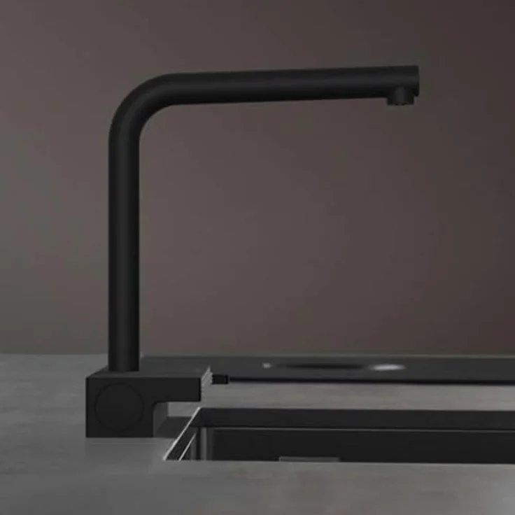 hansgrohe Küchenarmatur Aquno Select M81, Ausziehauslauf, 250 mm, Mattschwarz, mit ComfortZone und SatinFlow – Bild 4