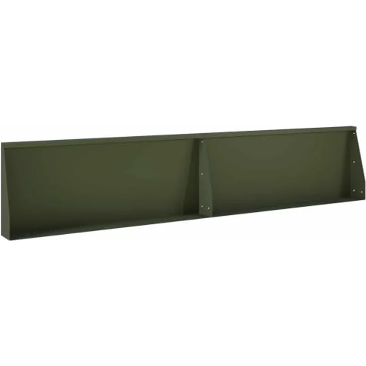 vidaXL Beetumrandung Stützmauer, 8 Stück, modular, Stahl, olivgrün, 300 x 100 x 50 cm, wetterbeständig – Bild 6