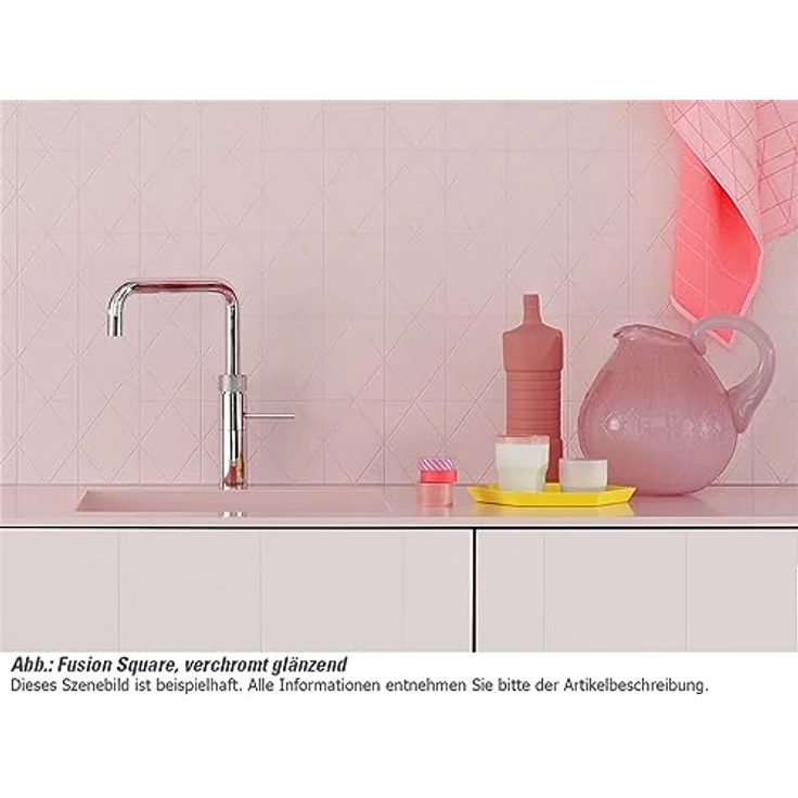 QUOOKER Fusion Square PRO3, Küchenarmatur mit kochendem Wasser, verchromt glänzend, 3 L Reservoir, inkl. 7 Jahre Garantie – Bild 3