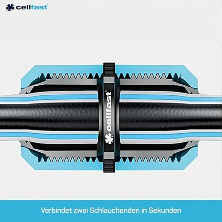 Generic Bewässerungssystem Cellfast, Reparaturstück Ideal Line Plus, 1/2" und 5/8" Anschluss, PC/ABS-Kunststoff – Bild 4