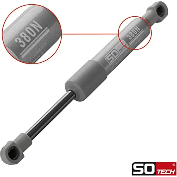 2 Stück Gasdruckdämpfer 380 N Kompressionsfedern Ersatzteil für KESSEBÖHMER Lift-o-Mat von SOTECH – Bild 2