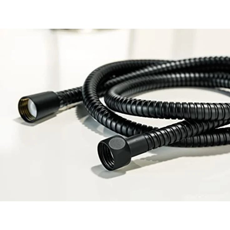Edelstahl Duschschlauch 150 cm Schwarz 1-2" Standardanschluss – Bild 4
