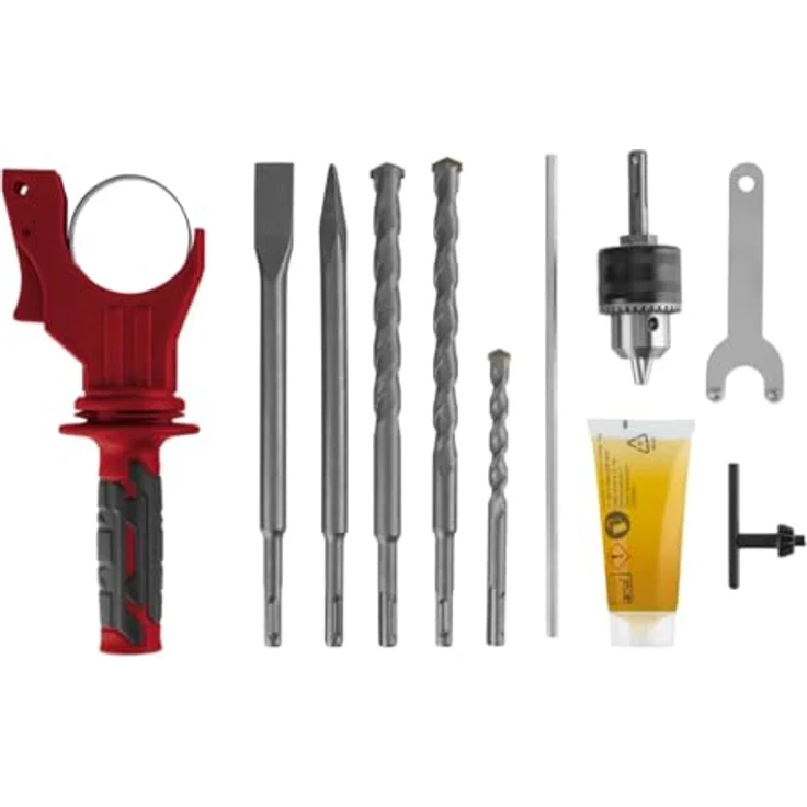 Parkside Bohrhammer / Meißelhammer PBH 1550, 5 J, 1550W, inkl. Bohrer- und Meißelset, 230 V, Schwarz – Bild 4