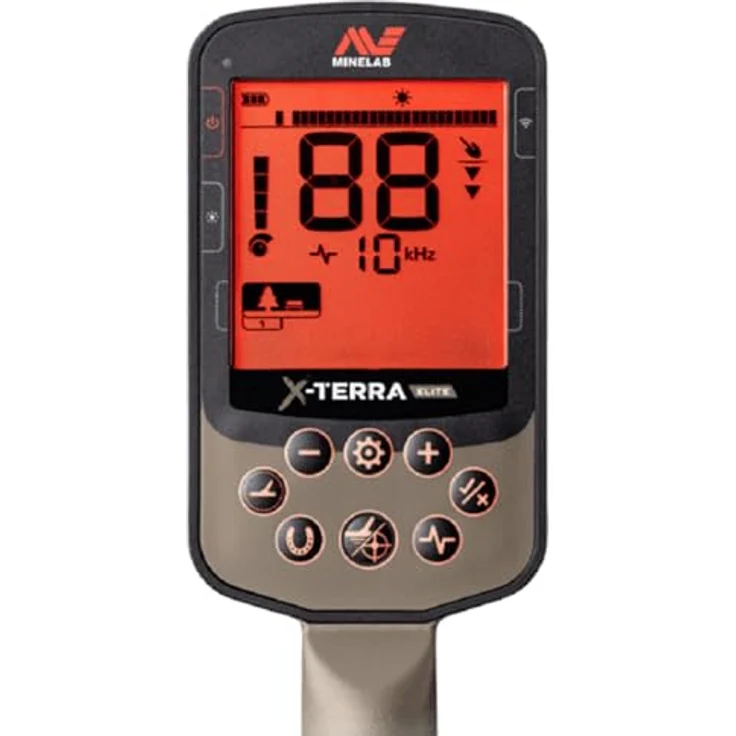 Minelab X-Terra Elite Metalldetektor, MultiIQ-Multifrequenz, 6 Suchprogramme, bis 5 m wasserdicht, inkl. Bluetooth Kopfhörer und 2 Suchspulen – Bild 4