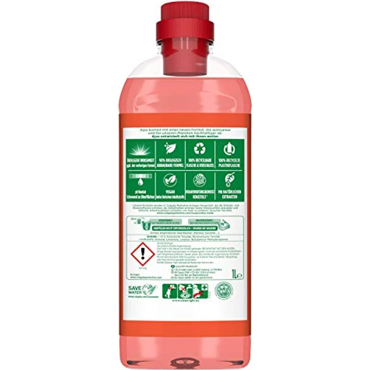 AJAX Ajax Allzweckreiniger Hibiskusblütenduft 1L - 100% Reinigungskraft - Umweltfreundlich (1e Allzweckreiniger, Hibiskusblütenduft) – Bild 3
