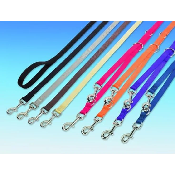 Nobby Leine Classic, schwarz, 120 cm, 15 mm, aus weichem Nylon, robust und wetterbeständig – Bild 2