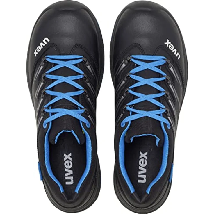 Uvex uvex 2 trend Halbschuh S3 SR, Sicherheitsschuh mit Stahlkappe, rutschhemmender Laufsohle und reflektierenden Elementen, schwarz/blau – Bild 2