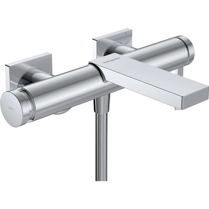 hansgrohe Badarmatur Tecturis E Einhebel-Wannenmischer, Wandmontage, chroom – Bild 1