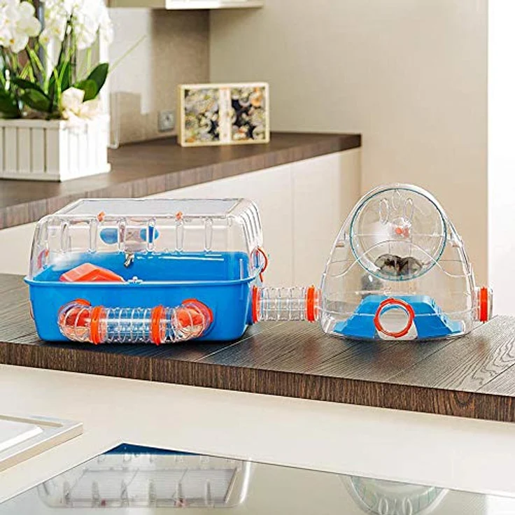 Ferplast Hamsterkäfig, COMBI 2 Nagerkäfig, Kleintierkäfig, Hamsterzubehör inklusive, 79 x 30 x h 26 cm. – Bild 3