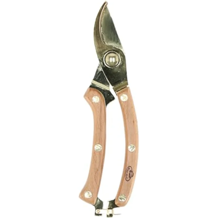 Esschert Design Gartenschere mit vergoldeten Klingen, 100 % FSC Buchenholz & Edelstahl, 0,201 kg, 1 Gartenschere - Preisvergleich – Bild 1