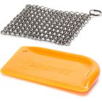 Petromax Gasgrill Ringreiniger Edelstahl + Schaber für Dutch Oven, Spar-Set, 2 teilig, Original Petromax Zubehör