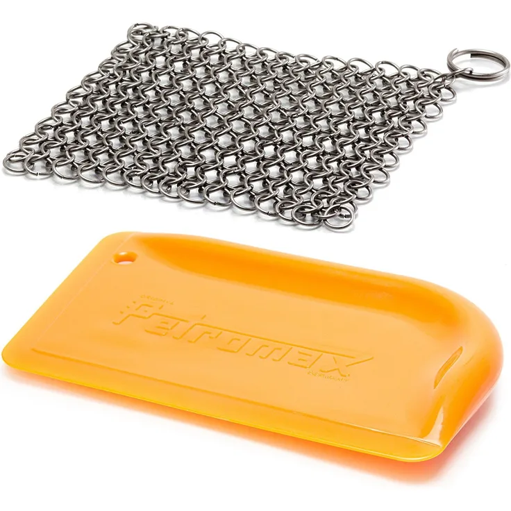 Petromax Gasgrill Ringreiniger Edelstahl + Schaber für Dutch Oven, Spar-Set, 2 teilig, Original Petromax Zubehör