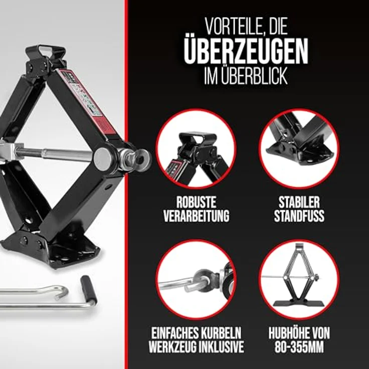 HEYNER OEM Wagenheber 1200 kg, kompatibel mit BMW 2er, X1, Mini Cooper F54/F60 (2017-2022), stabil und praktisch mit Aufbewahrungstasche – Bild 5