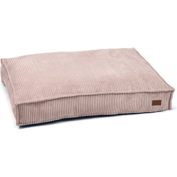 Designed By Lotte Tierkissen Ribbed Hundebett - Pink - 100x70x15 cm, geriffeltes Material, Flockenfüllung, waschbar, Anti-Rutsch Unterseite