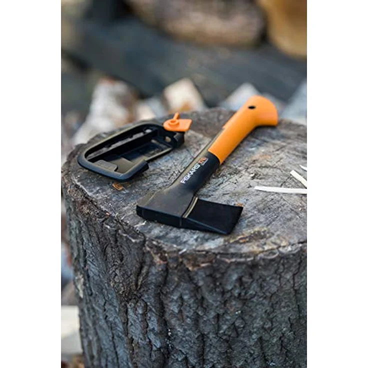 Fiskars Set Universalaxt X7-XS, Mit Axt- und Messerschärfer, Länge: 35,5 cm, Schwarz-Orange, 1020183 (Limitierte Auflage) – Bild 17