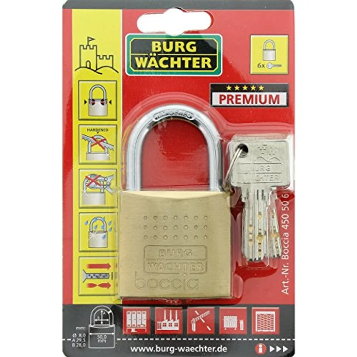 BURG-WÄCHTER Boccia 450 50 6 SB Vorhängeschloss – Bild 8