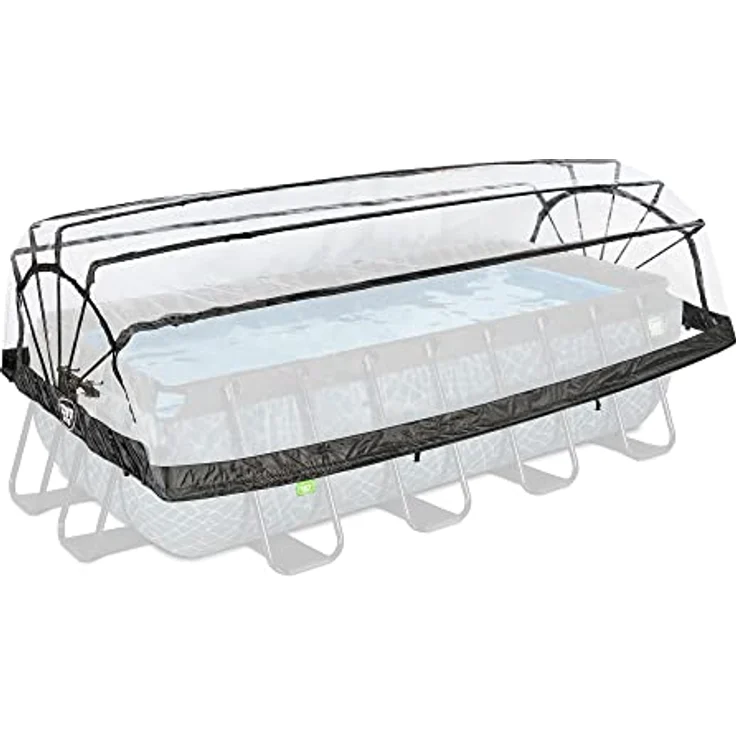 EXIT Toys Pool Abdeckung - 400x200cm - Universal - Rechteckige Multifunktionale Überdachung - Passt auf Pools in den Größen 390x190 – 405x205cm - Für Sauberes und Warmes Poolwasser - Pool Zubehör - Preisvergleich – Bild 1