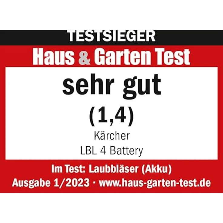 Kärcher Akku-Laubbläser LBL 4 Battery (Luftgeschwindigkeit: 250 km-h, Blasrohr, Flachdüse inkl. Kratzkante, ohne Akku, ohne Ladegerät) – Bild 4
