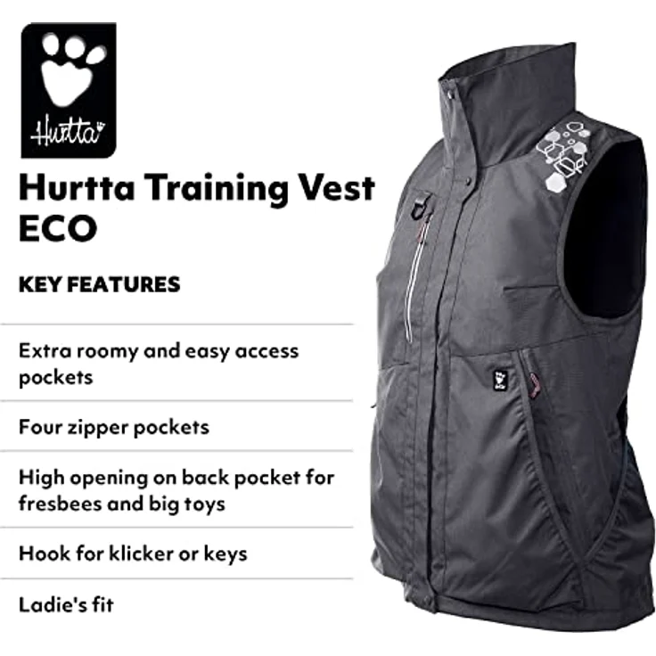 Hurtta Training Vest ECO, Hundeweste in Größe M, blackberry, hochwertiges Hundezubehör – Bild 4