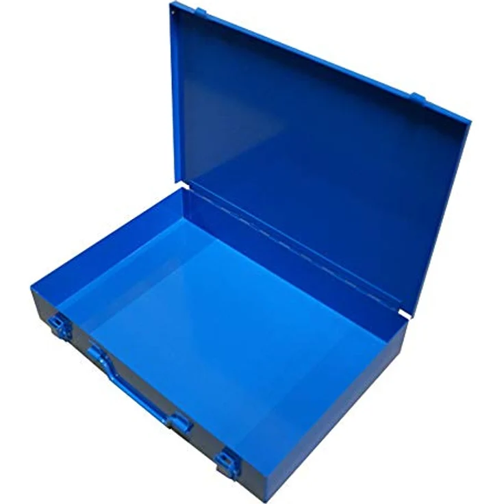 ADB 88500 Sortimentskasten Sortierkasten 33x23x5 cm Blau Metallbox Kleinteilemagazin – Bild 1