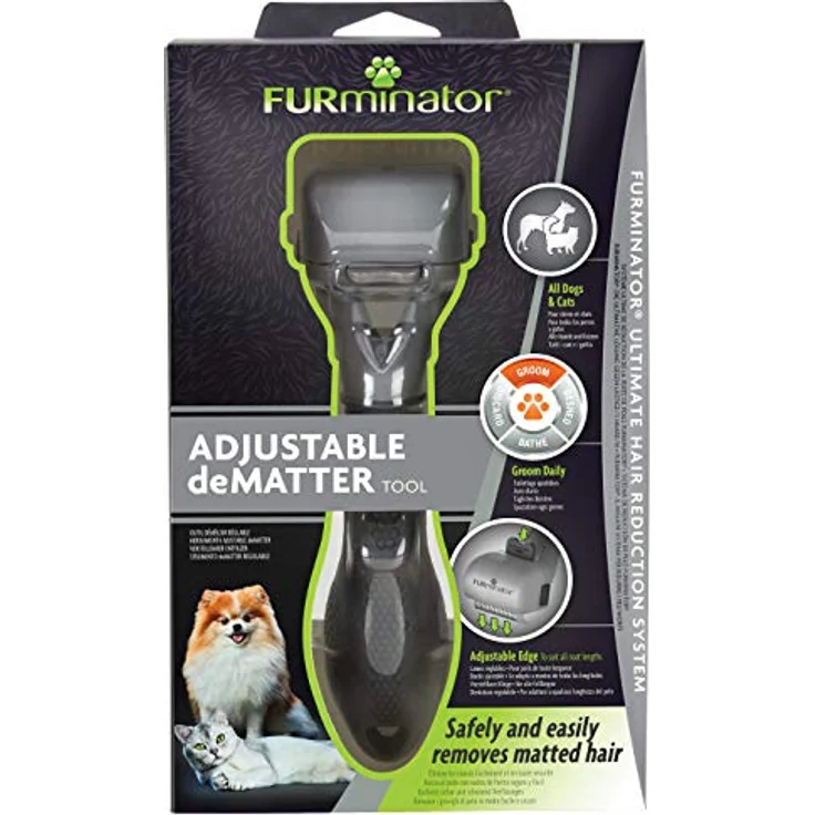 FURminator Uni Einstellbare Dematter Tool, Rostfreier Stahl, Clear, 1 Stück (1er Pack) – Bild 2