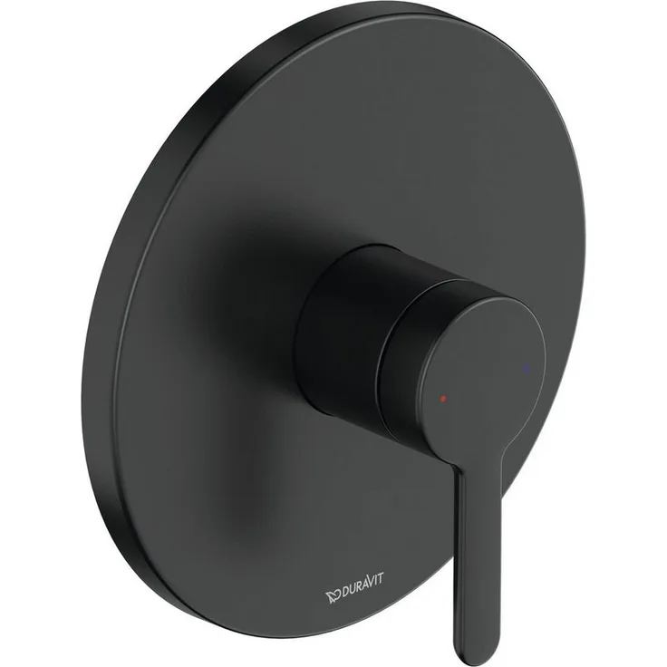 Duravit C.1 Einhebel-Duscharmatur Unterputz, ohne Umstellventil, 150 x 150 mm, Schwarz Matt, Design von Kurt Merki Jr.