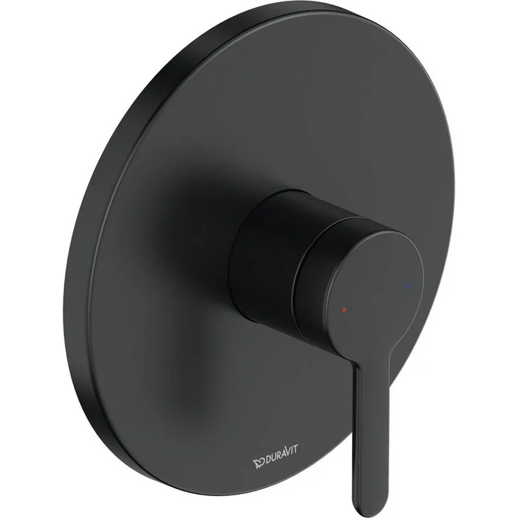 Duravit C.1 Einhebel-Duscharmatur Unterputz, ohne Umstellventil, 150 x 150 mm, Schwarz Matt, Design von Kurt Merki Jr.