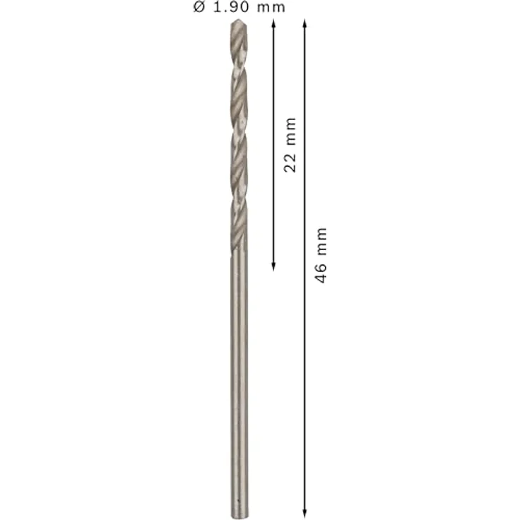 Bosch Professional Metallbohrer HSS-G geschliffen (10 Stück, Ø 1,9 mm) - Preisvergleich – Bild 3