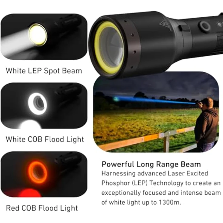 Ledlenser P9R Core LEP Taschenlampe | Aufladbar | 1300m fokussierter Lichtstrahl | bis 20h Betriebszeit | IP68 – Bild 2