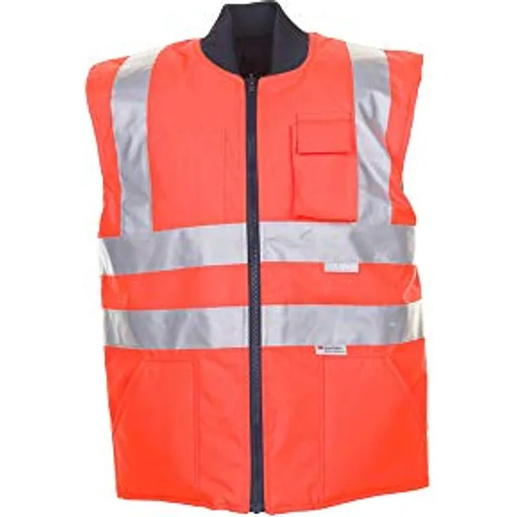 Warnschutz Winterweste uni orange Größe L