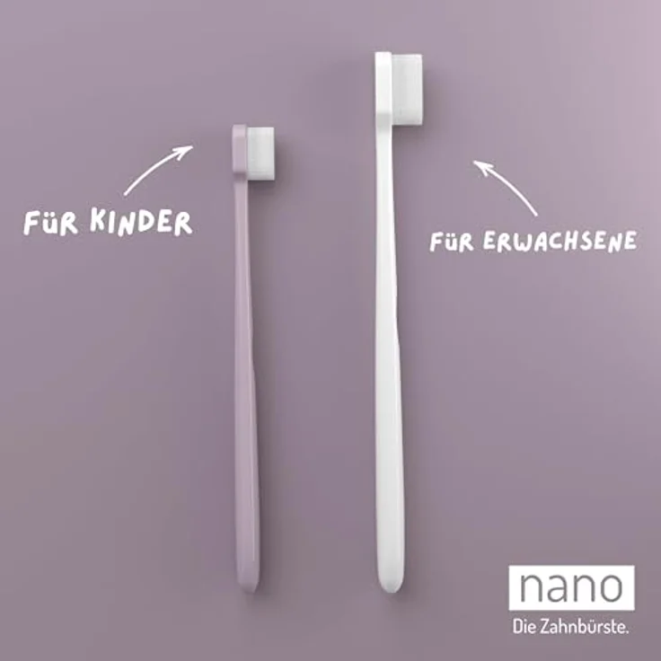 nano Die Zahnbürste. 2er-Pack | Kinder Zahnbürste | 18.000 Borsten | Weiche Zahnbürste | Extra weich | Baby Zahnbürste | Super soft | Sensitiv | Sanfte Zahnbürste | Altrosa - Preisvergleich – Bild 5