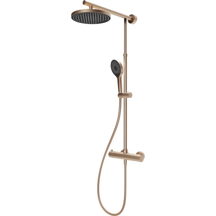 Schulte Duschsystem 'DuschMaster Rain Classic' mit Thermostat Kupferoptik und 38 °C Sicherheits-Thermostat