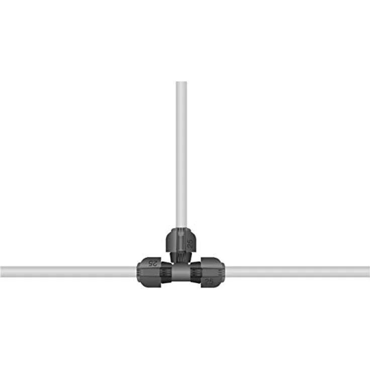 GARDENA Sprinklersystem T-Stück: Rohrverbinder für Rohrabzweigung des Verlegerohrs, 25 mm, Quick&Easy Verbindungstechnik, kompatibel mit GARDENA Verlegerohre 25 mm, werkzeuglose Montage (2771-20) - Preisvergleich – Bild 4