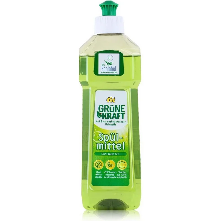 FIT fit Spülmittel Grüne Kraft 500ml, hautverträglich und sparsam im Verbrauch, stark gegen Fett